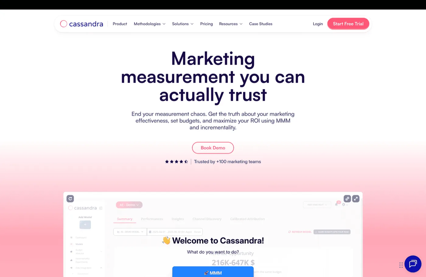 Cassandra platform screenshot