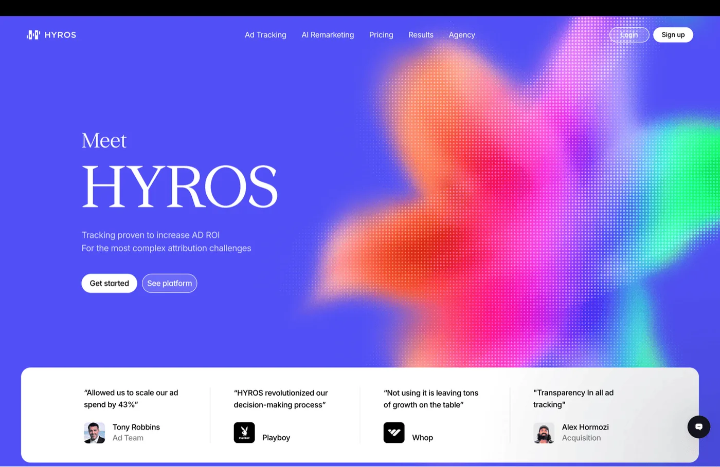 Hyros ad tracking platform