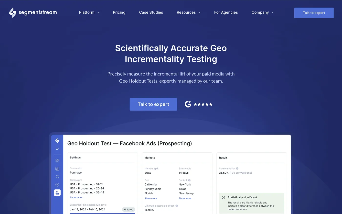 SegmentStream Marketing Incrementality Testing Platform