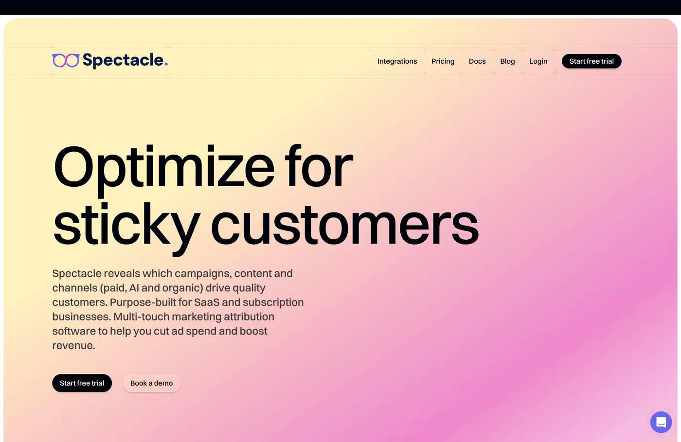 SpectacleHQ SaaS attribution platform