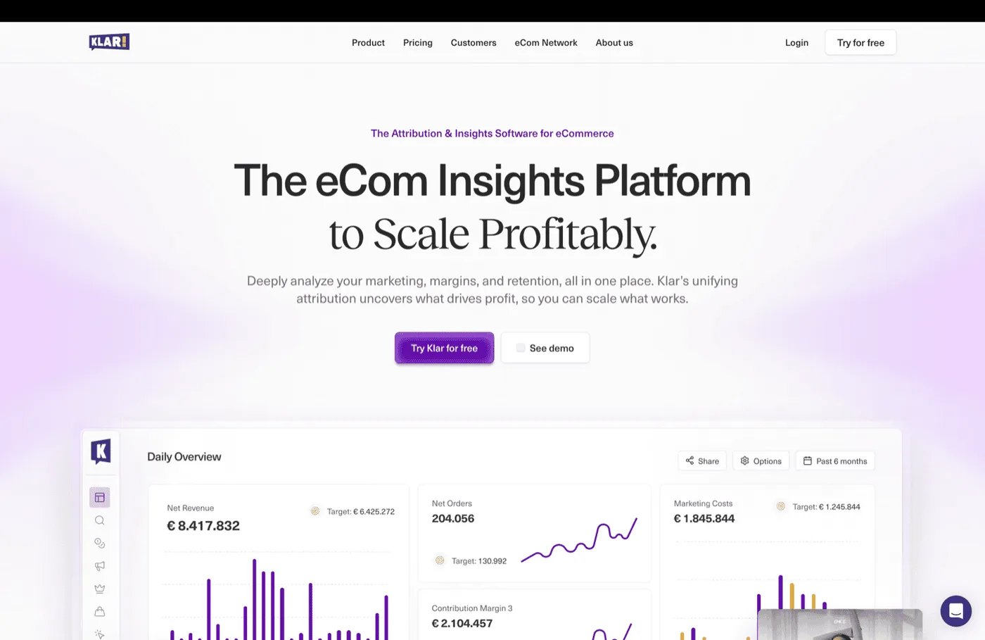 Klar marketing measurement platform