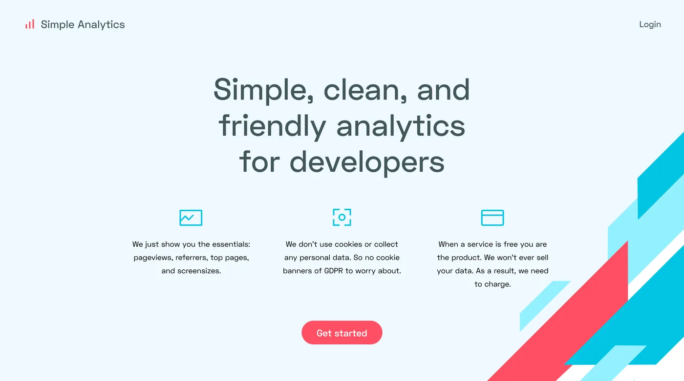 Simple Analytics privacy dashboard
