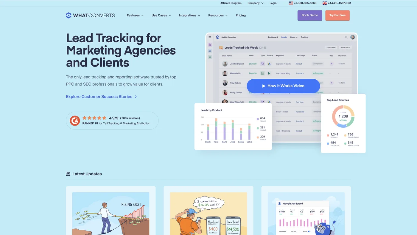 WhatConverts lead tracking and attribution platform